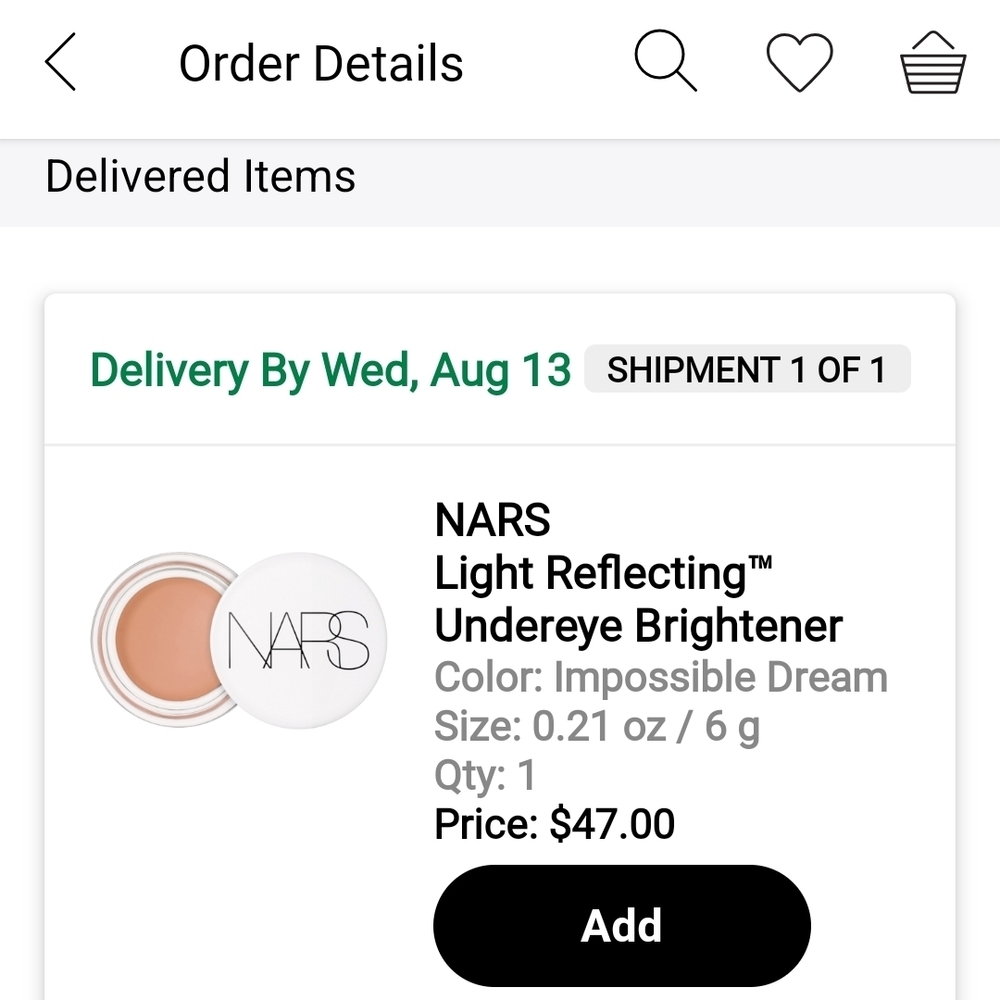 NARS Light Reflecting Undereye Brightener, Impossible Dream